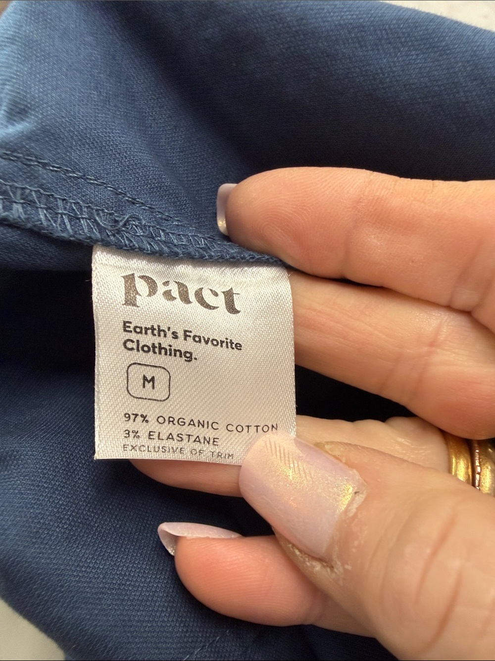 PACT NWT Daily Twill Skirt in Organic Cotton Size M Franch Navy - Picture 7 of 9
